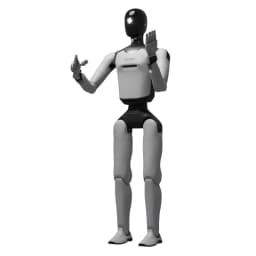 AgiBot A3 Ultra gesticulează cu ambele mâini