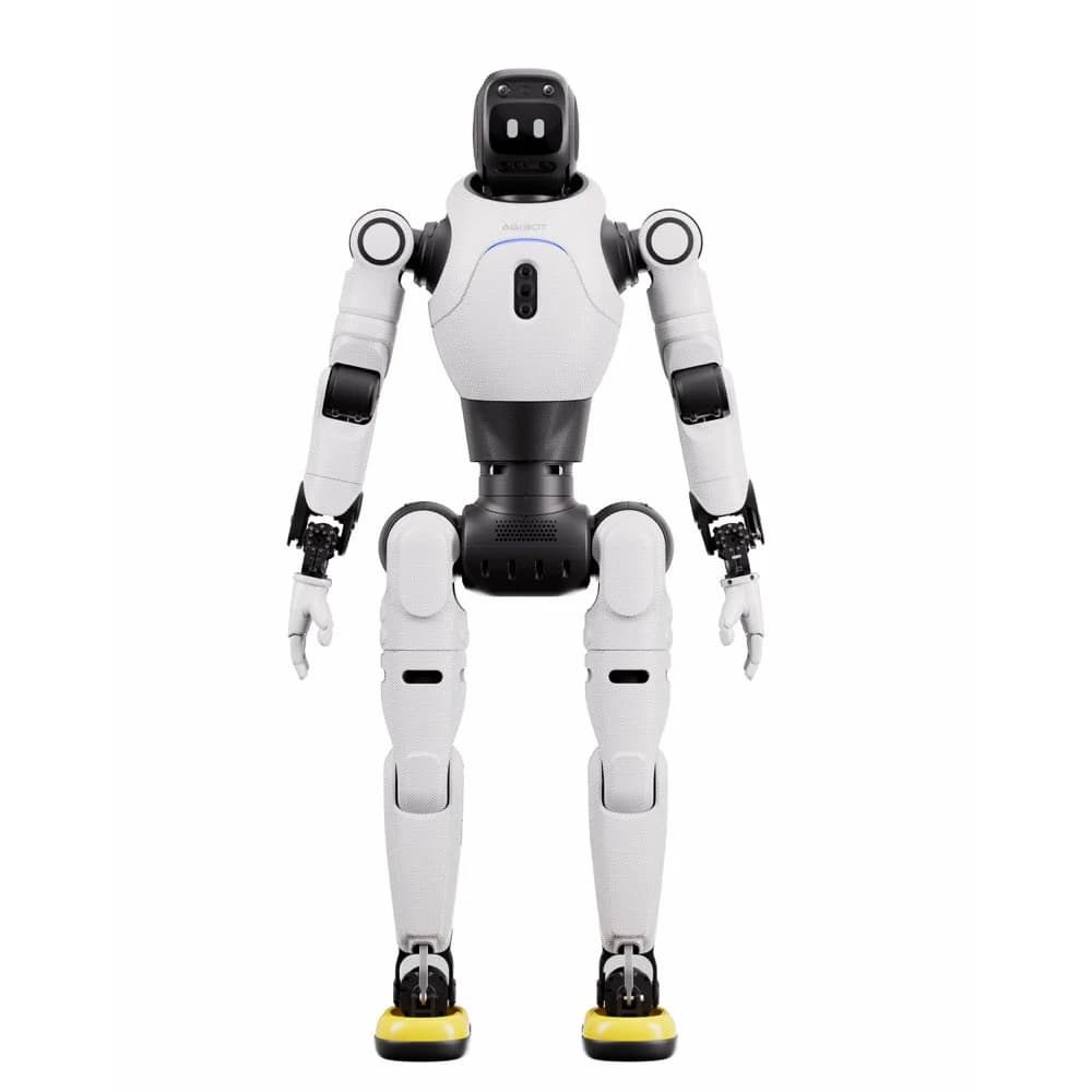 AgiBot X2 Ultra versiunea nouă, din față, pe fundal alb