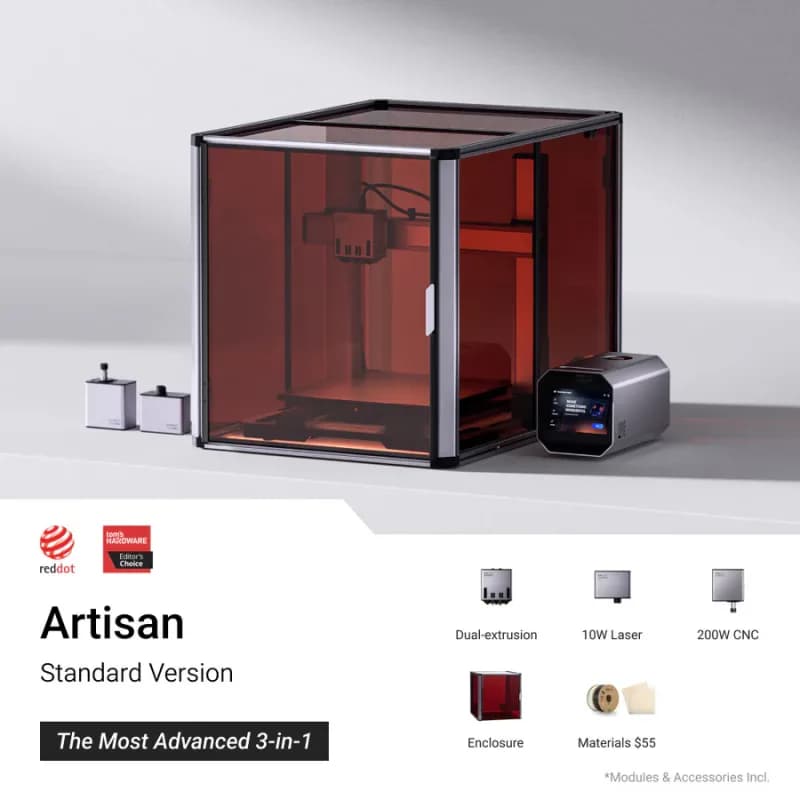Snapmaker Artisan - Imprimantă 3D, Laser și CNC 3-în-1